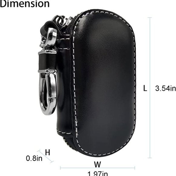 Multi Brand Leather Black Volvo Key Cover #83 - Picture 8 of 11